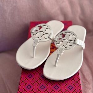 Tory Burch Ivory Miller Sandals